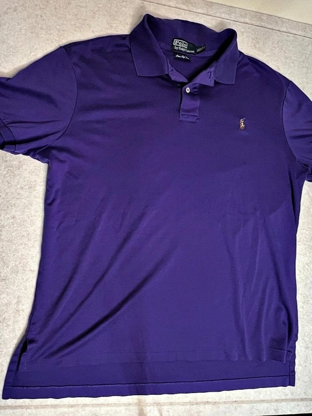 Polo Ralph Lauren Purple Pima Soft Touch Short Sleeve Polo Shirt Men's XL